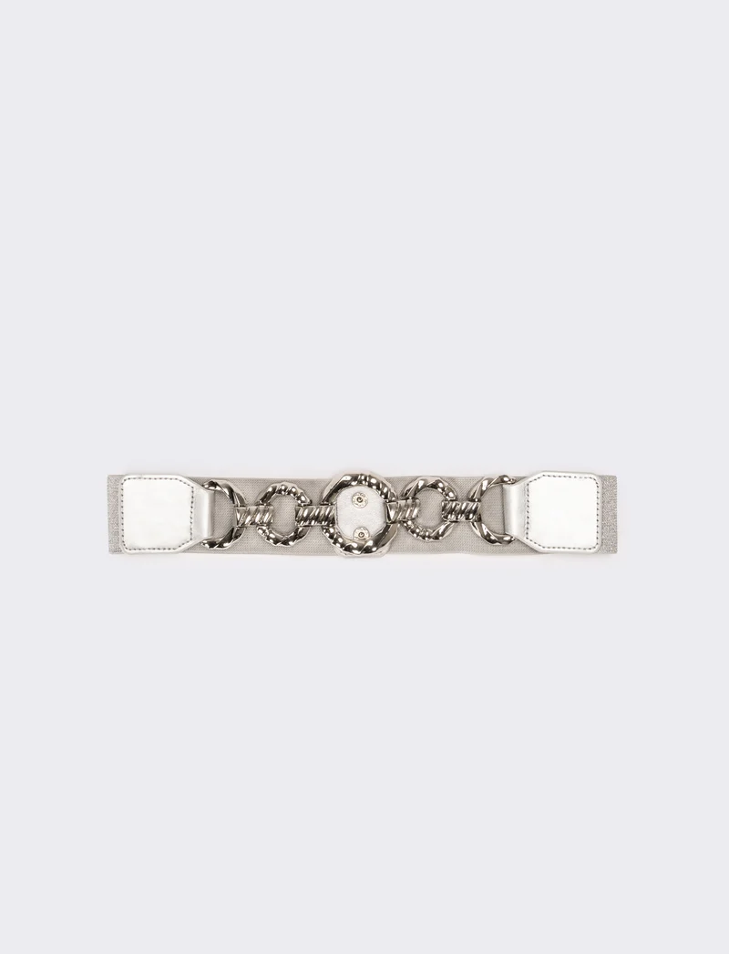 Cintura donna con catena centrale - Argento