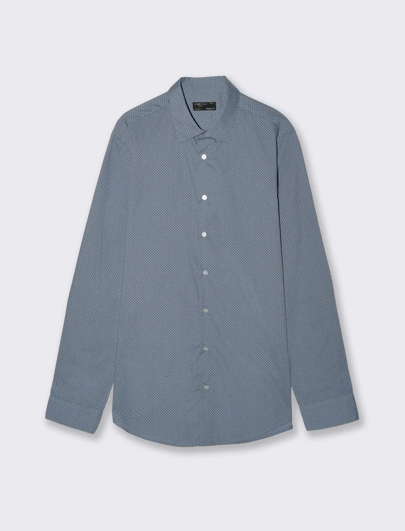 Camicia Regular Fit Micro Fantasia - CARTA DA ZUCCHERO