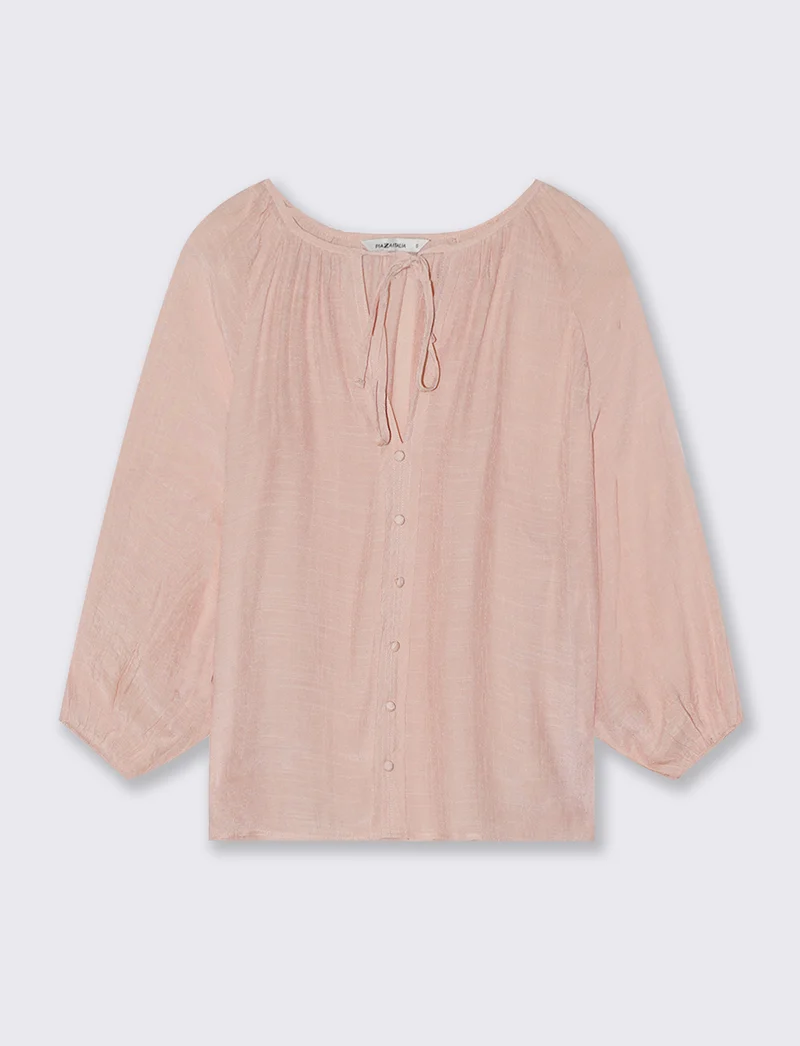 Blusa con Manica a 3/4 - Pesca
