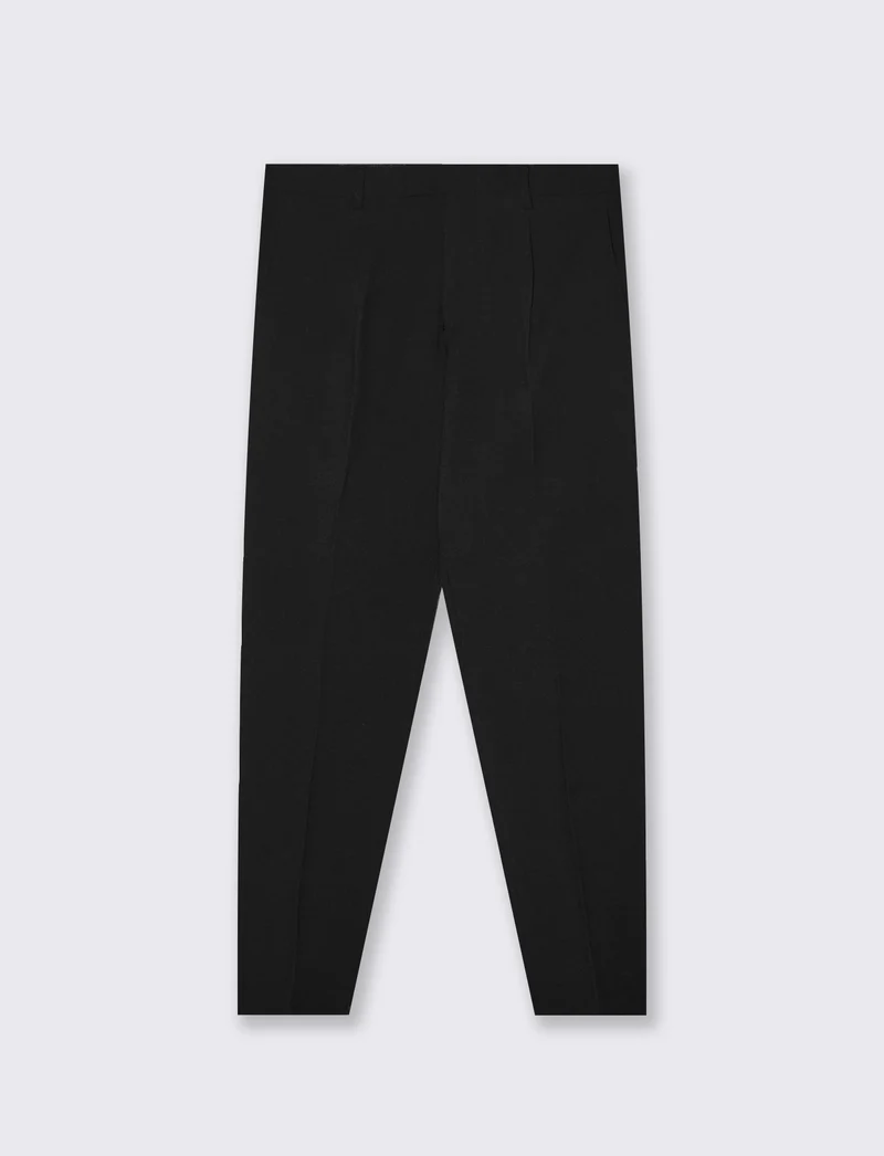 Pantaloni Micro Waffel Formali Fit - Nero
