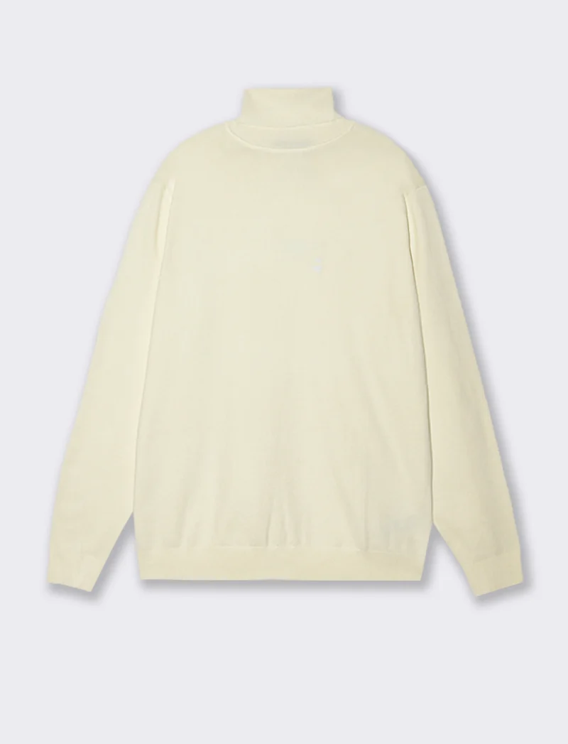 MAGLIA COLLO ALTO BASIC - Bianco