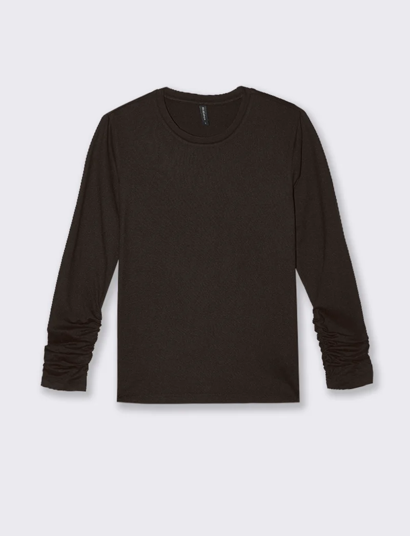 T-SHIRT BASICA MANICA LUNGA - Moro