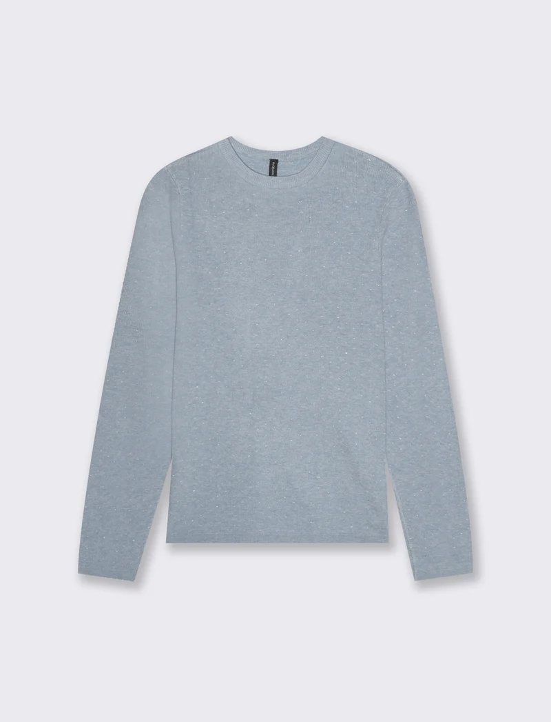 PULLOVER MANICA LUNGA - Celeste