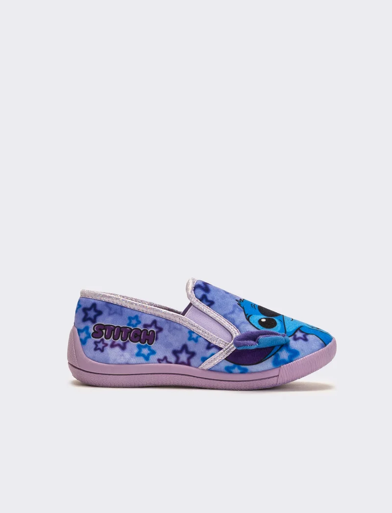 Pantofola con strappo Stitch© da bambina - Lilla