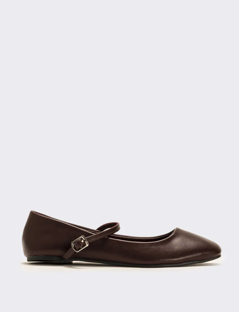 Mary Jane punta quadrata da donna - Bordeaux