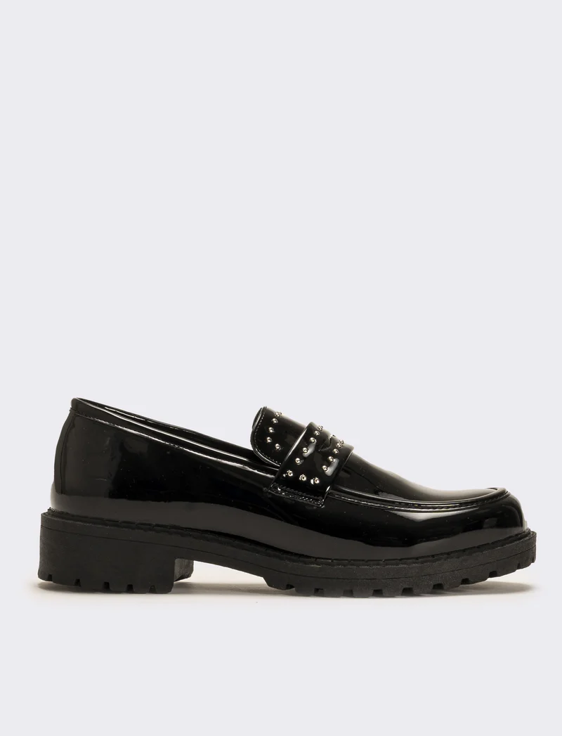 College con borchie da donna - Nero