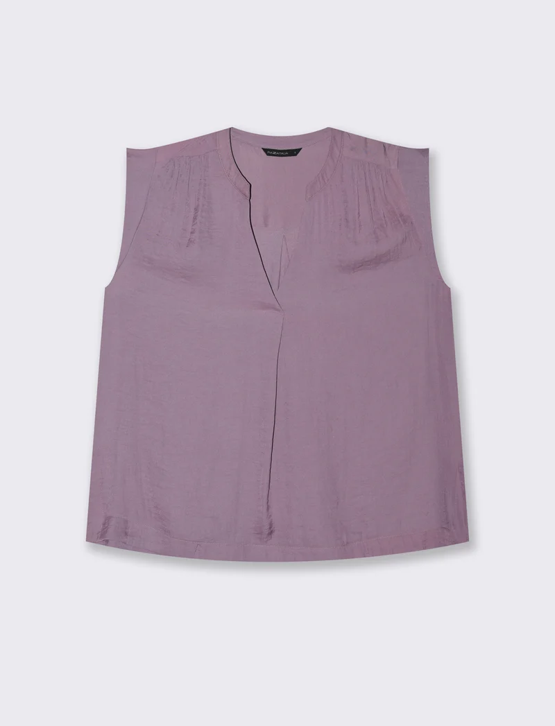 CASACCA CON SCOLLO A V - Viola malva
