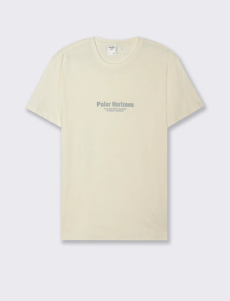 T-SHIRT IN COTONE CON STAMPA A RILIEVO - Bianco