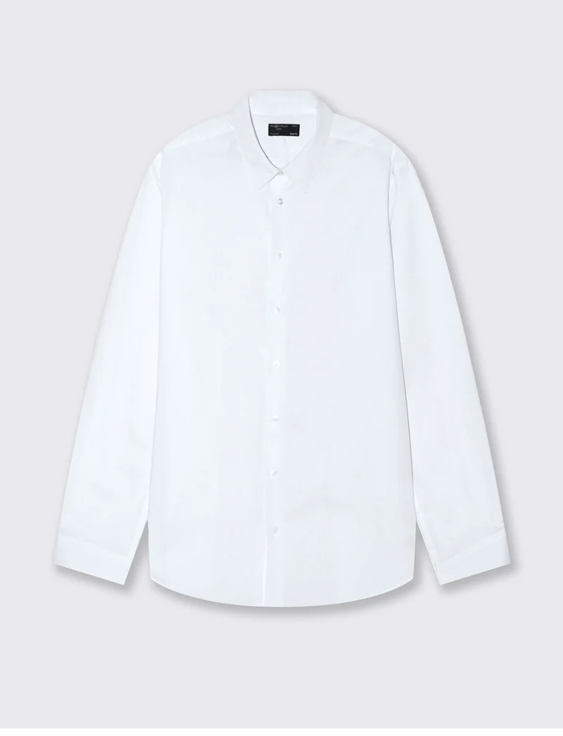 CAMICIA BASIC SLIM FIT EASY - Bianco