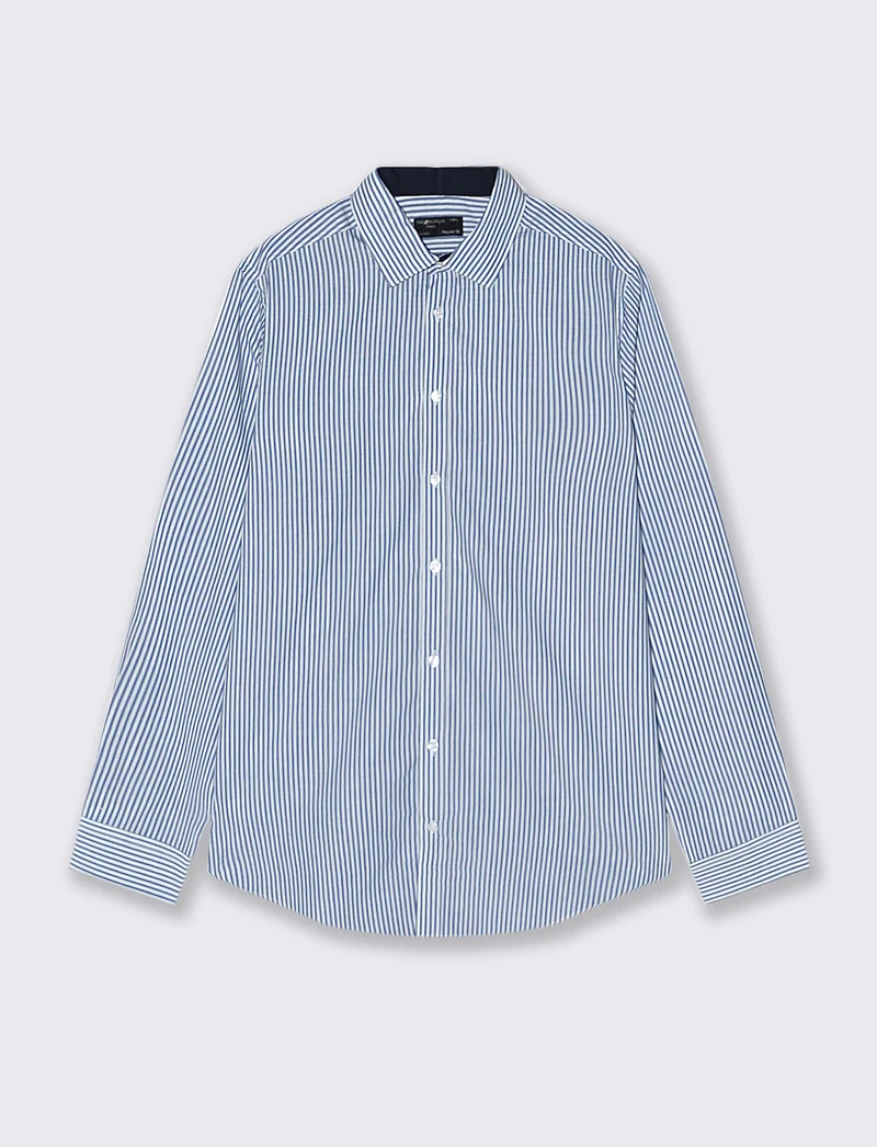 CAMICIA BASIC REGULAR FIT EASY IRON - Bluette