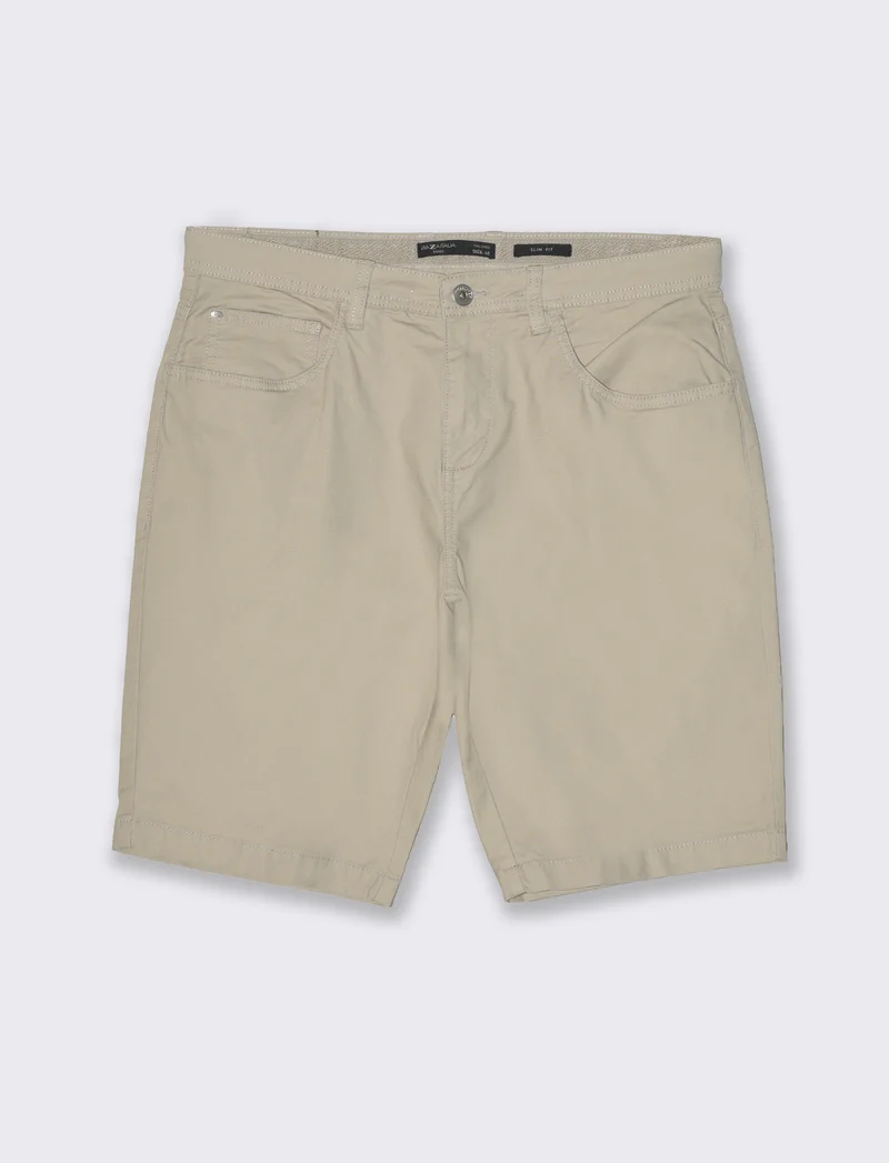 Bermuda 5 tasche slim fit da uomo - Beige