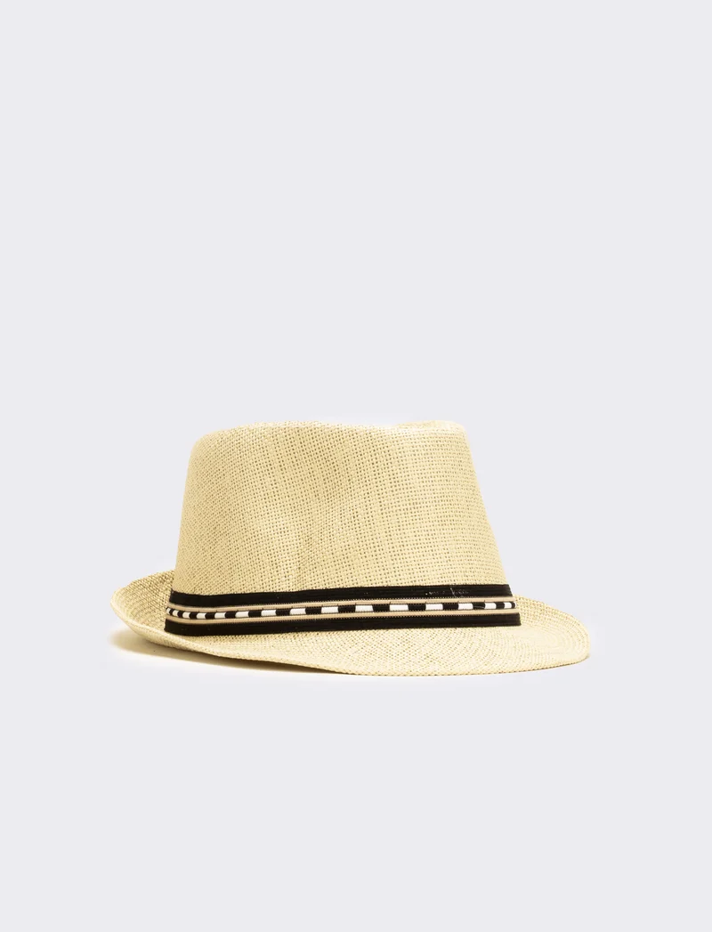 Cappello uomo borsalino paglia - Beige