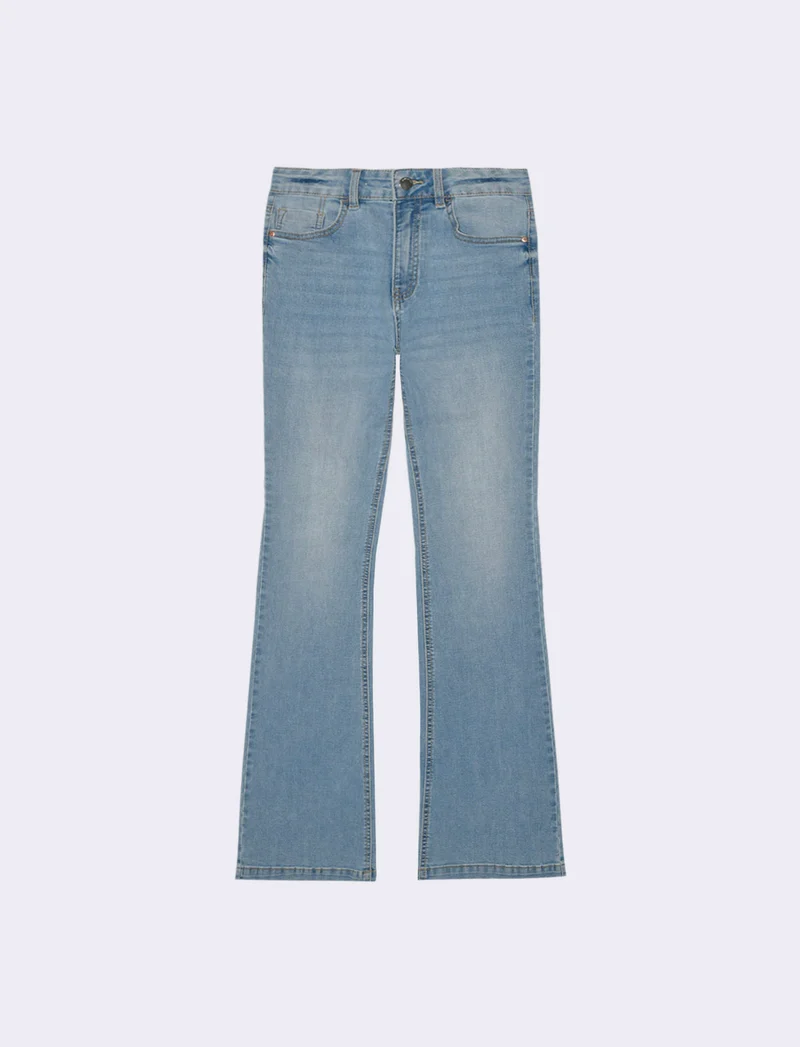 Denim bootcut regular waist da donna - Denim chiaro