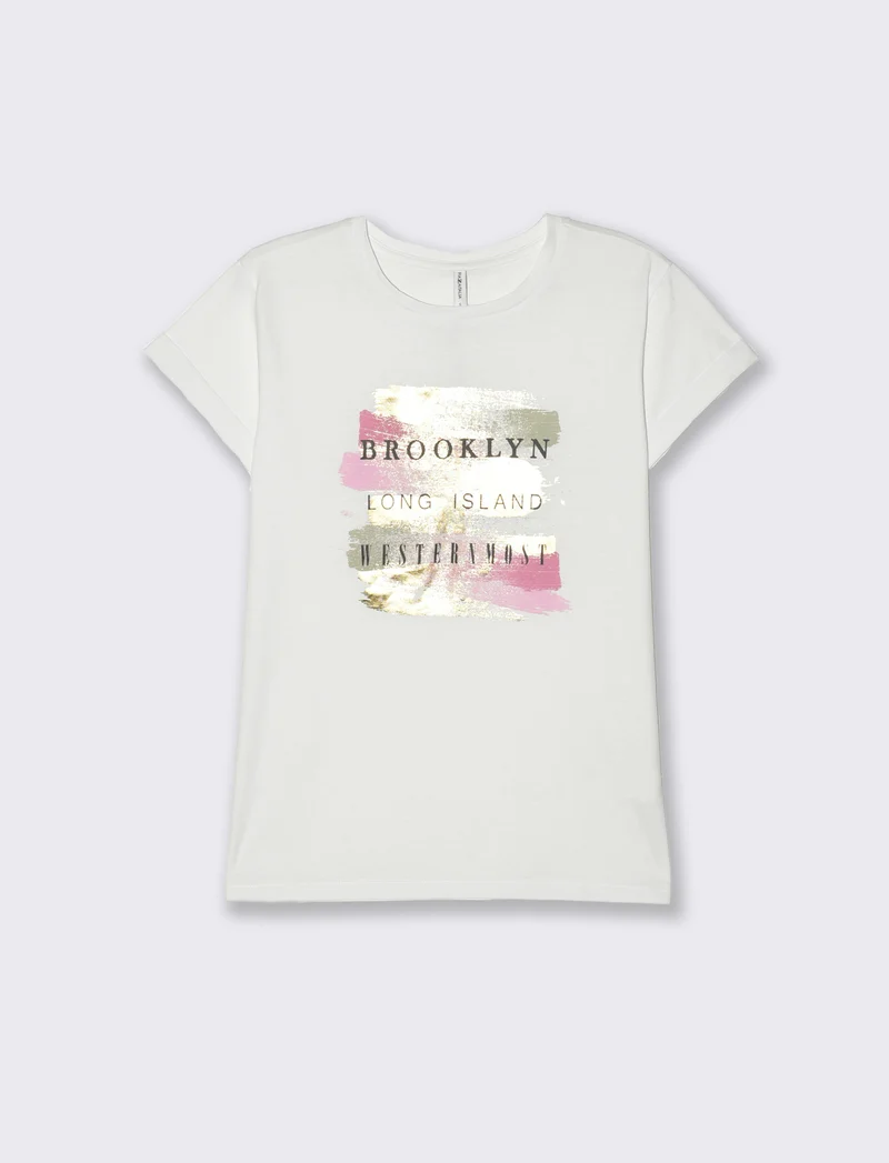 T-shirt stampata da donna - Bianco