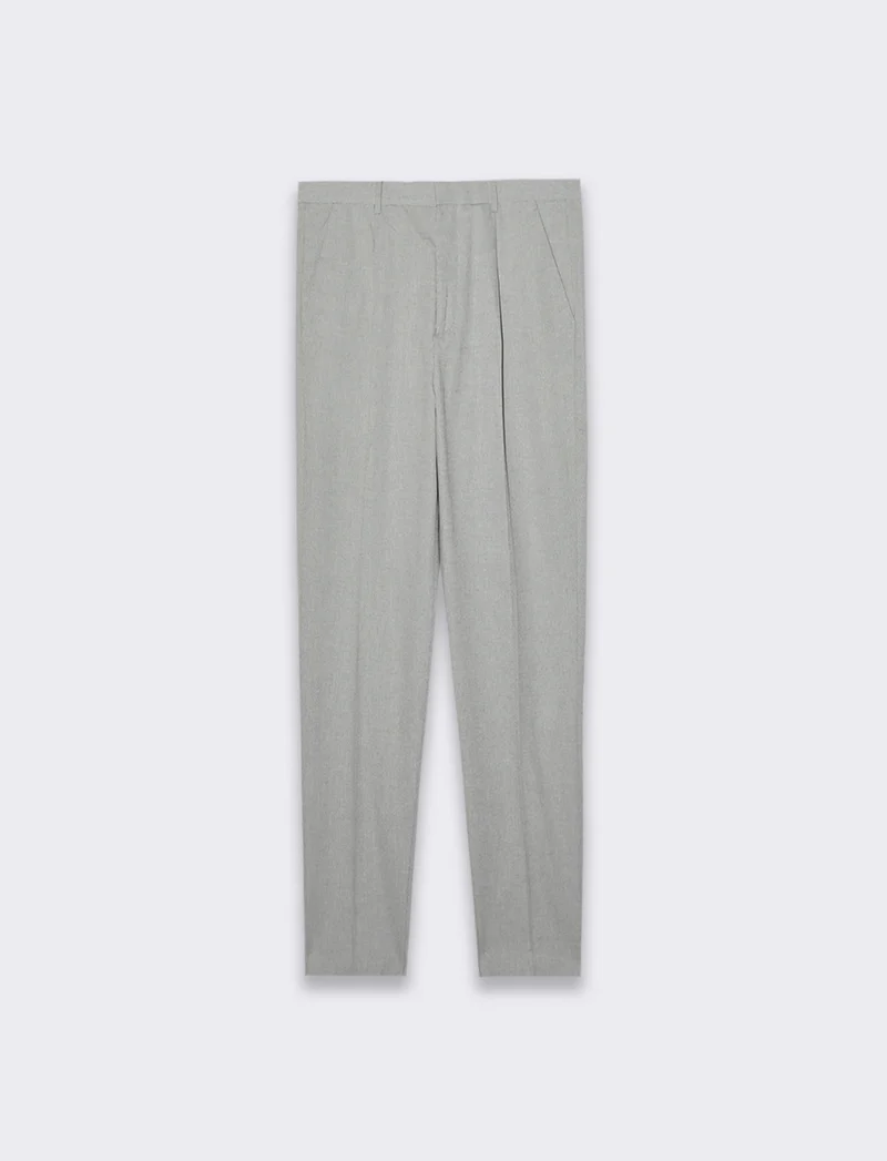 Pantaloni da completo struttura oxford da uomo - Beige ecru