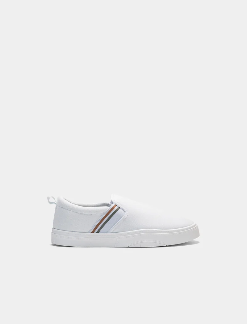 Slip-on da uomo in tela - Bianco