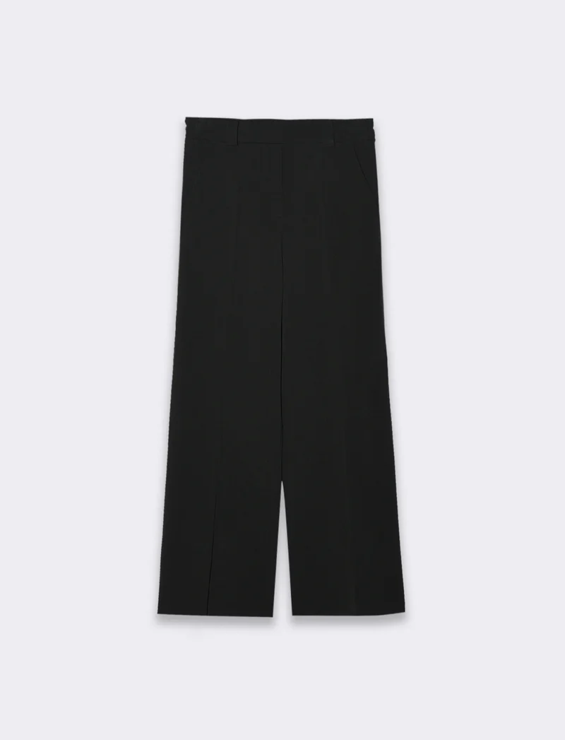 Pantalone a palazzo confort fit da donna - Nero