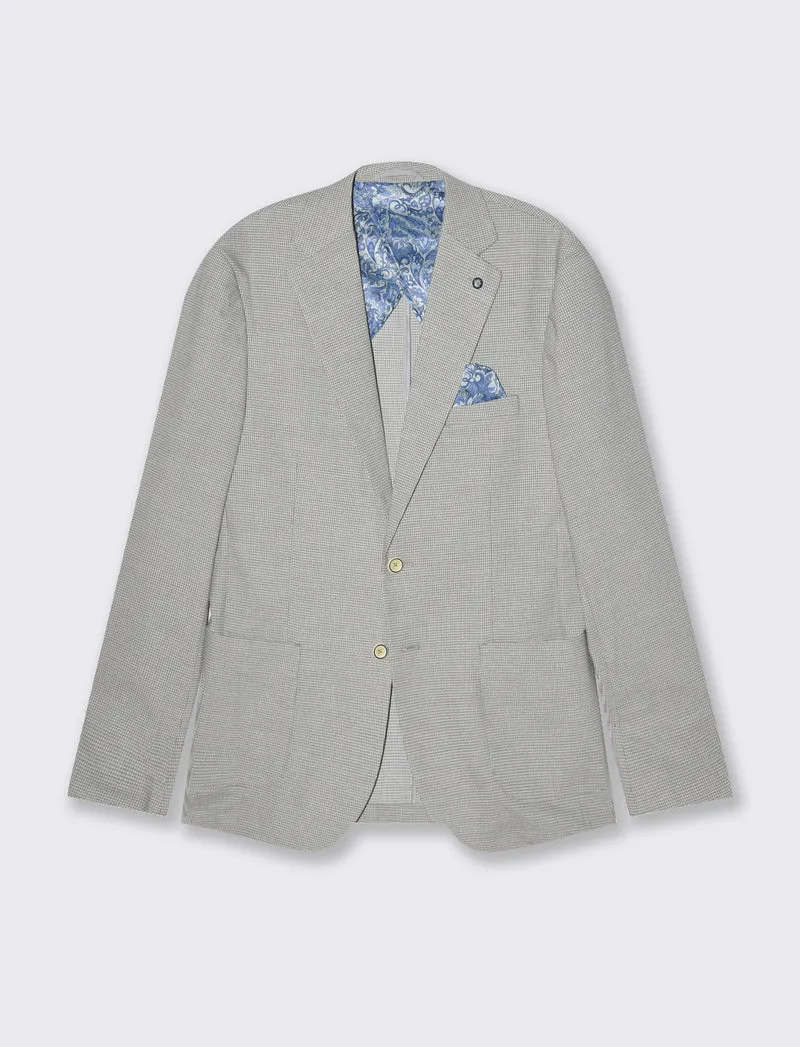 Blazer struttura jacquard da uomo - Grigio tortora