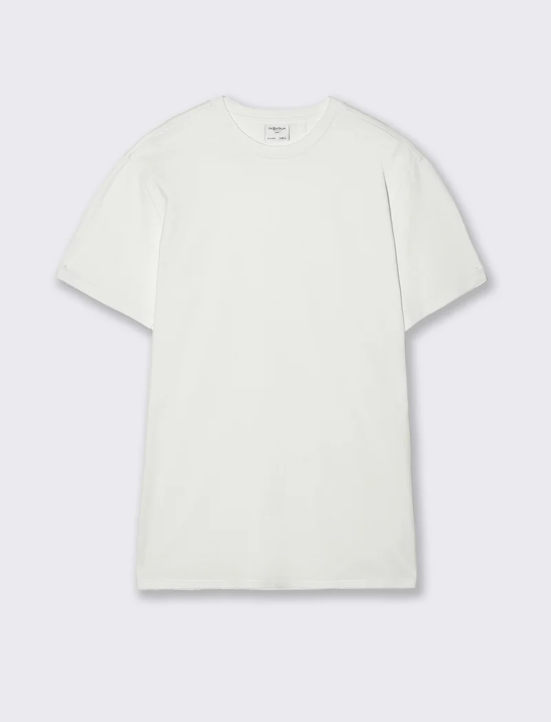 T-shirt basic in cotone premium regular fit da uomo - Bianco