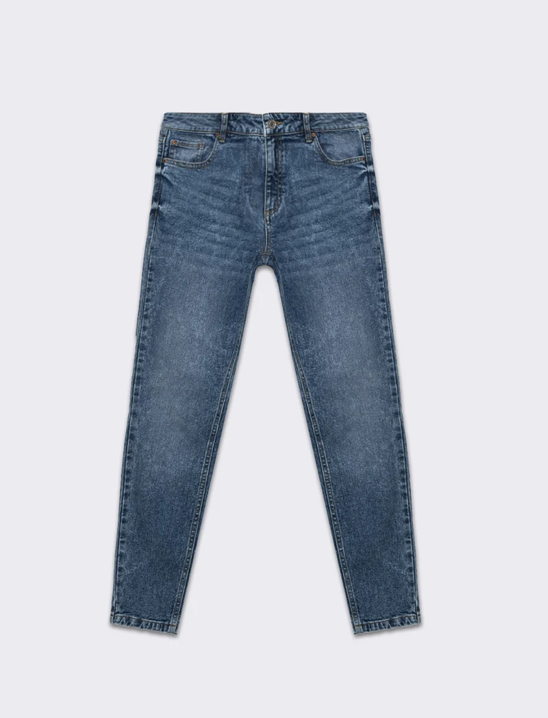 Low waist denim pants da donna - Denim