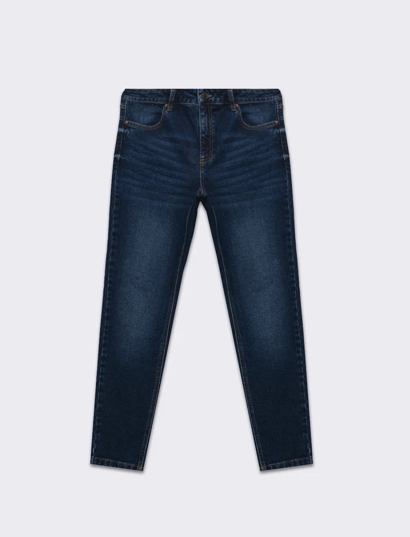 Low waist denim pants da donna - DENIM SCURO